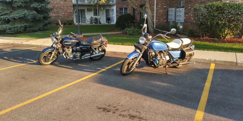 Illustration for article titled Got the Goldwing and the GS850G out for a little photoshoot.